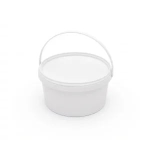 Bucket 1.5 L white + white lid d170 PP (0.0725 kg)