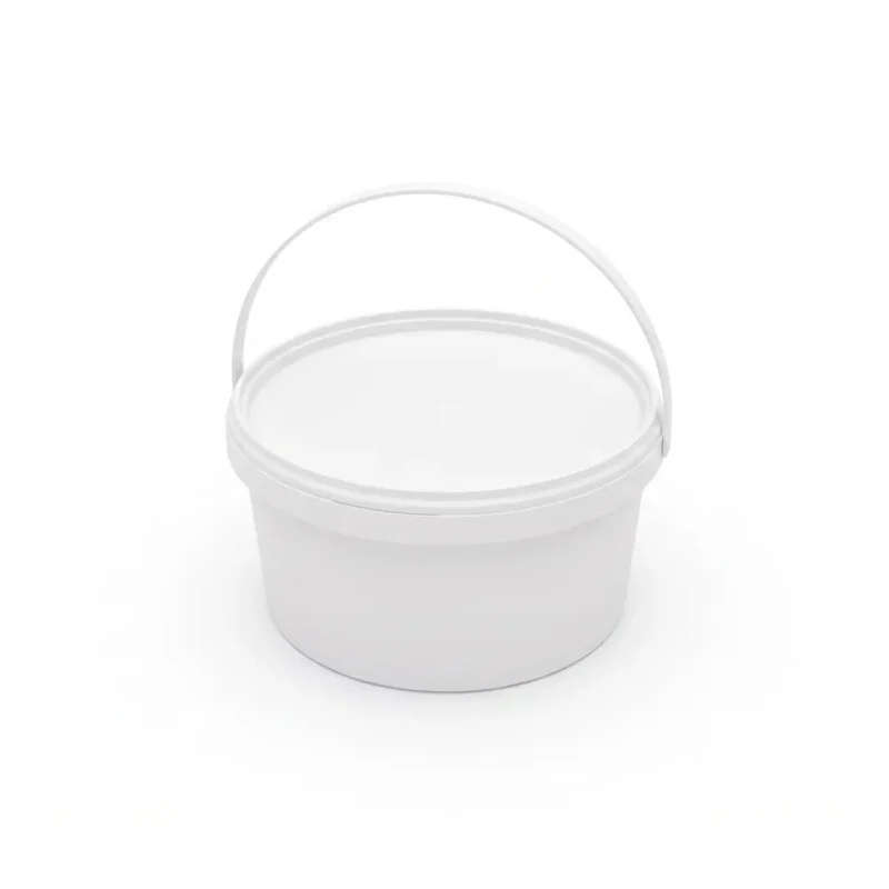 Bucket 1.5 L white + white lid d170 PP (0.0725 kg)