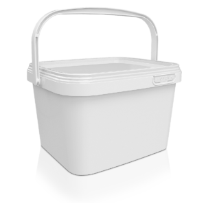 4-KWDL Bucket 4 L KWDL white + white lid PP (0.186 kg)